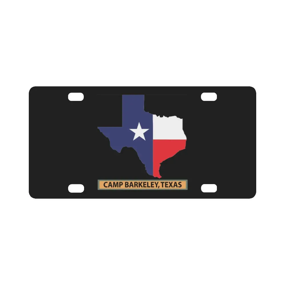 Texas Map Overprint With Texas State Flag - Camp Barkeley,Texas X 300 Classic License Plate 1