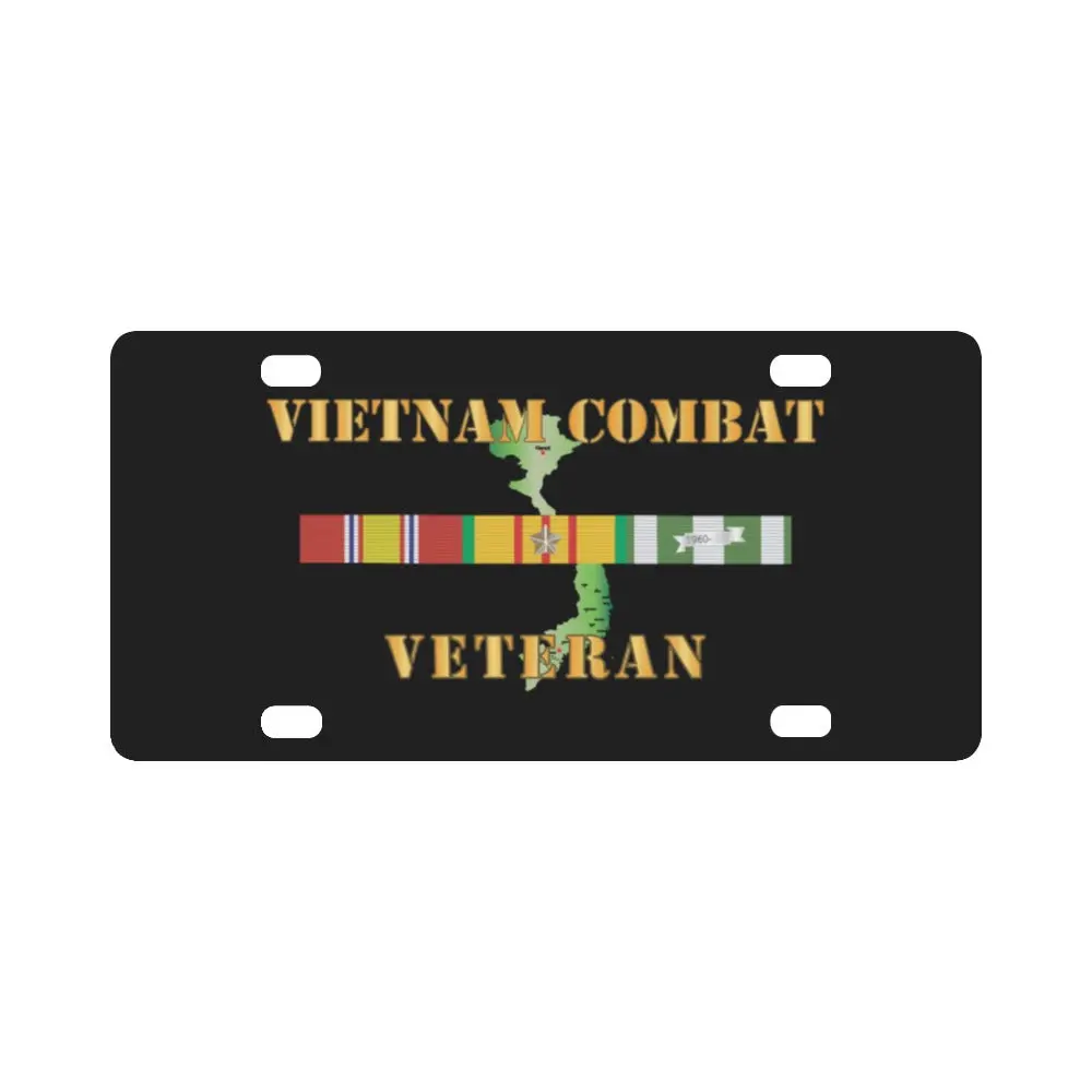 Army - Vietnam Combat Veteran W Vn Svc Classic License Plate 1