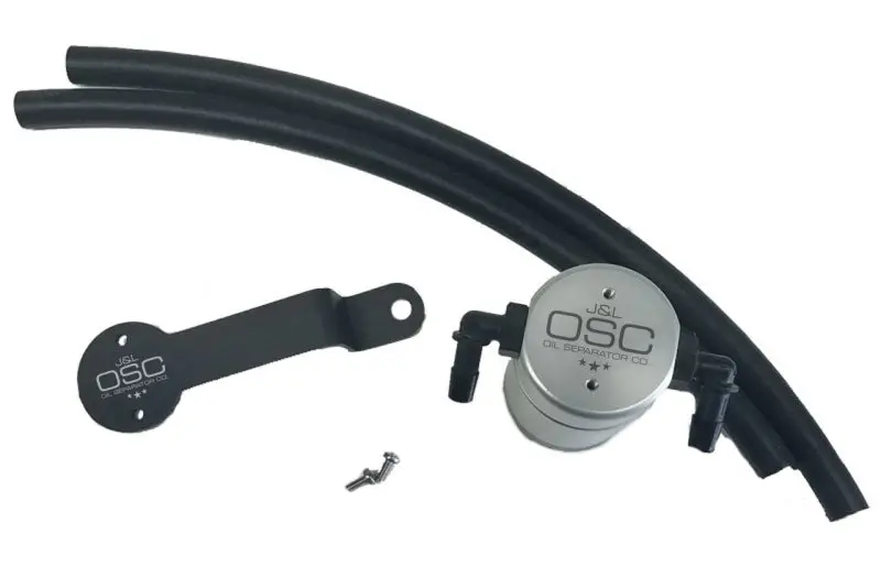 J&L Oil Separator For 2013–2018 Ford Fusion 2.0L Ecoboost – Passenger Side, Clear Anodized 1