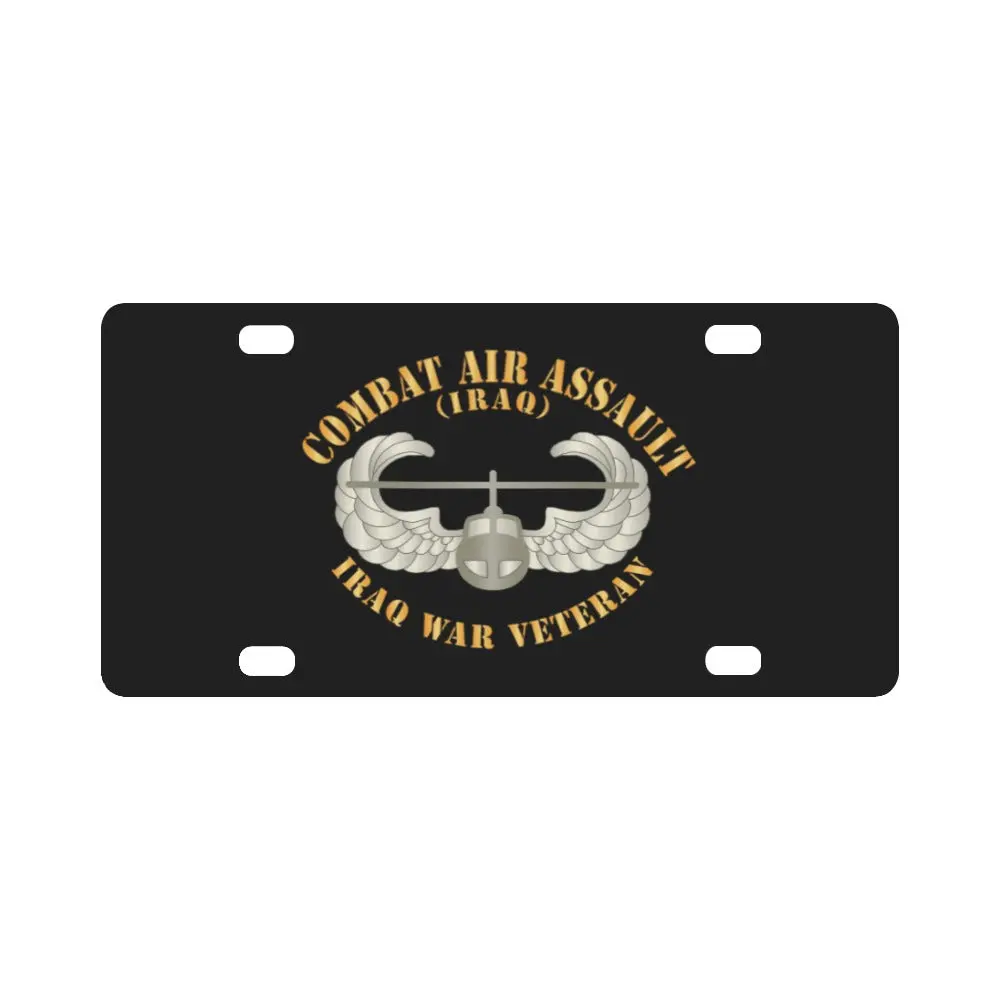 Army - Combat Air Assault - Iraq War Veteran X 300 Classic License Plate 1