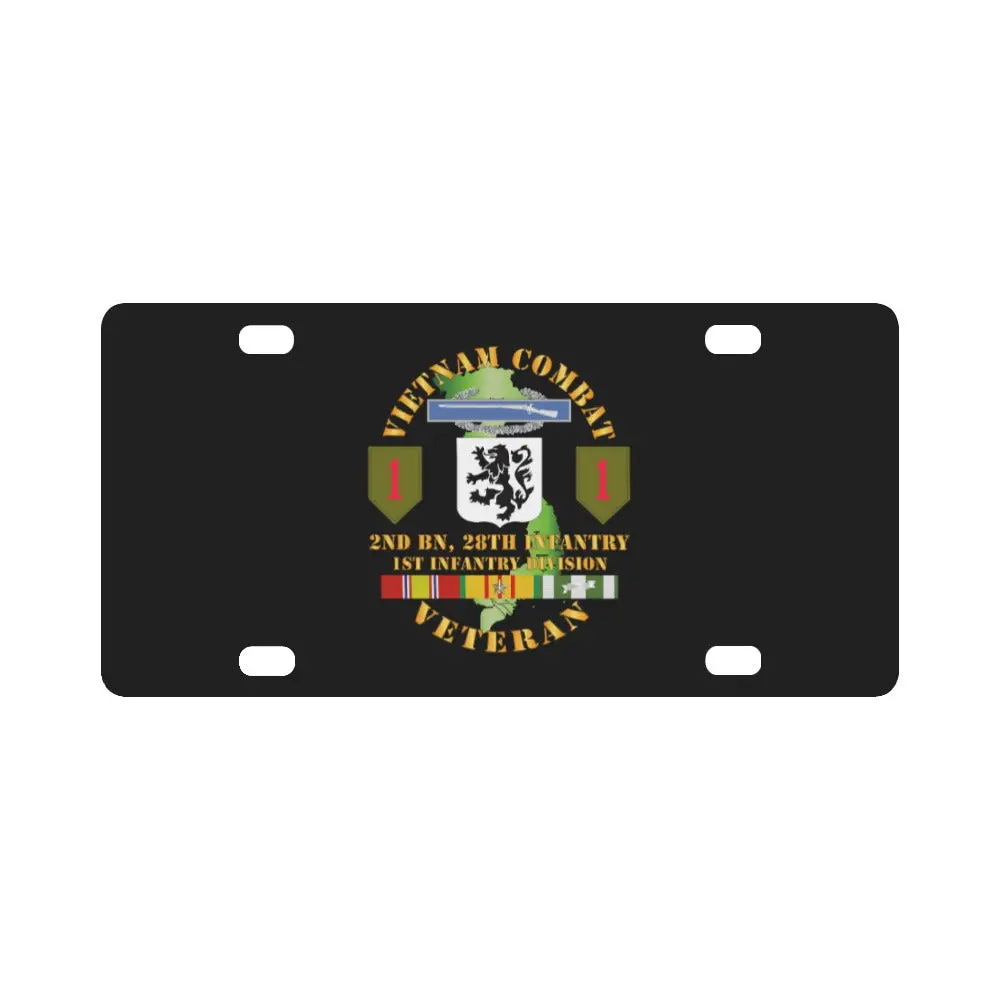 Army - Vietnam Combat Infantry Veteran W 2Nd Bn 28Th Inf 1St Inf Div Ssi Classic License Plate 1