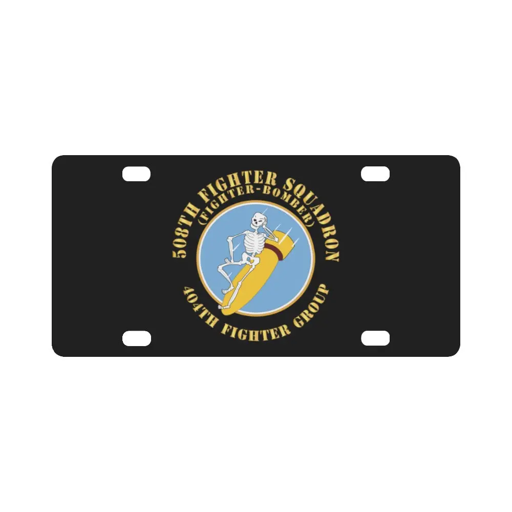 Aac - 508Th Fighter Squadron (Fighter Bomber), 404Th Fighter Group X 300 Classic License Plate 1