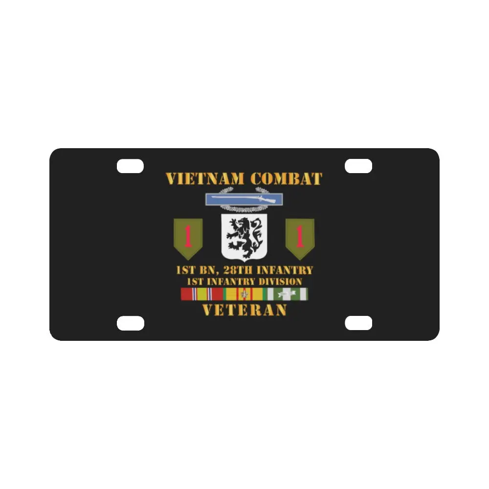 Army - Vietnam Combat Infantry Veteran W 1St Bn 28Th Inf 1St Inf Div Classic License Plate 1