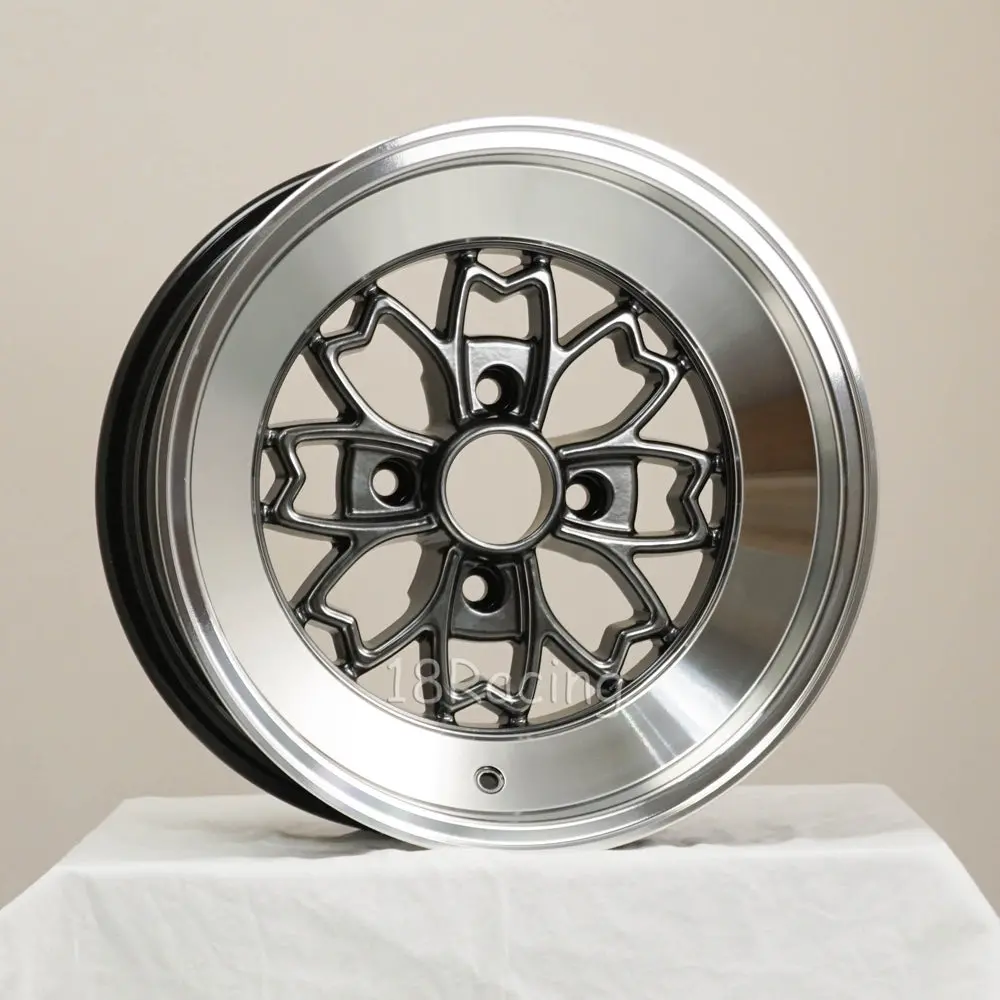 Rota Wheels Aleica 1580 4X114.3 0 73 Hyper Black With Polish Lip 1