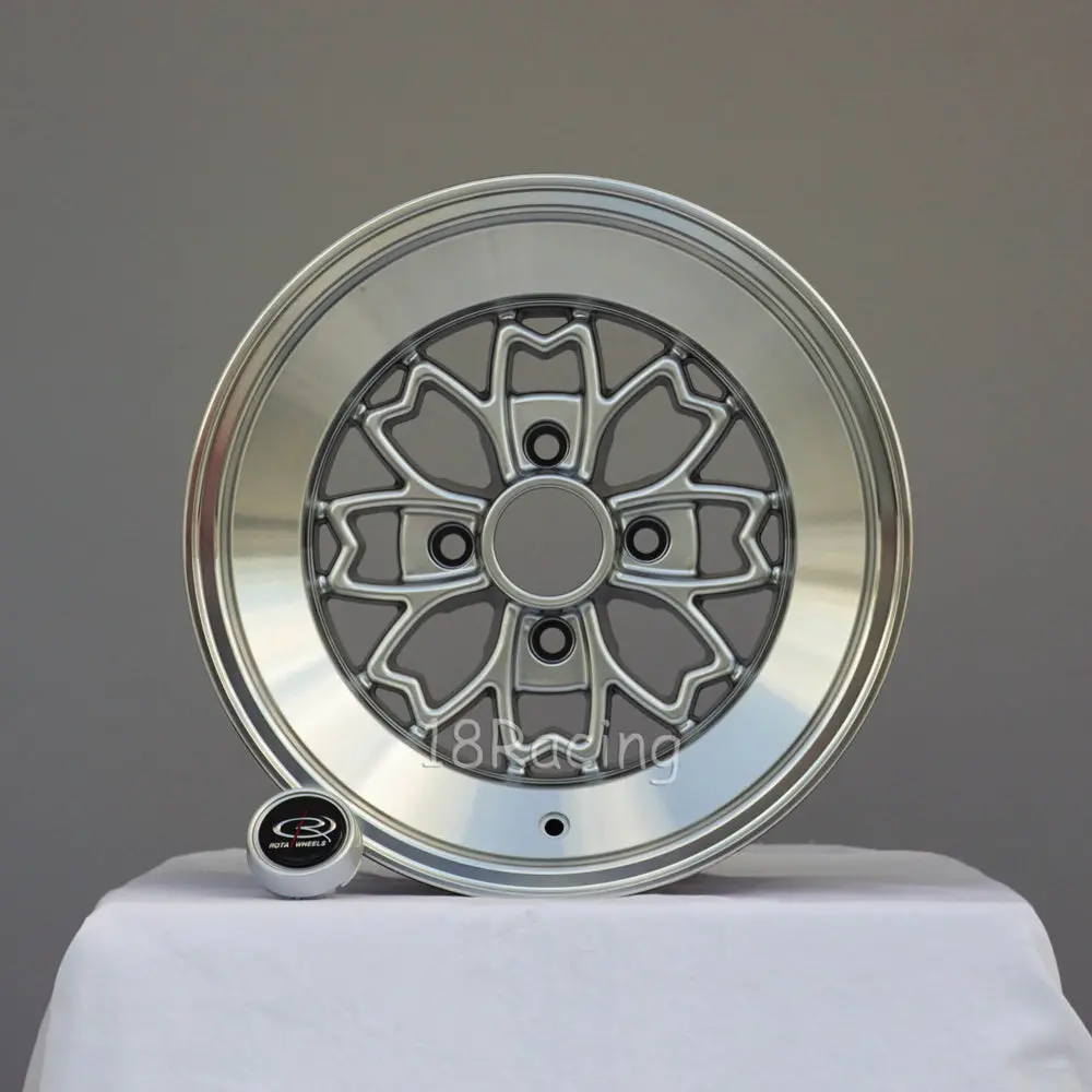 Rota Wheels Aleica 1590 4X114.3 -15 73 Hypersilver With Polish Lip 1