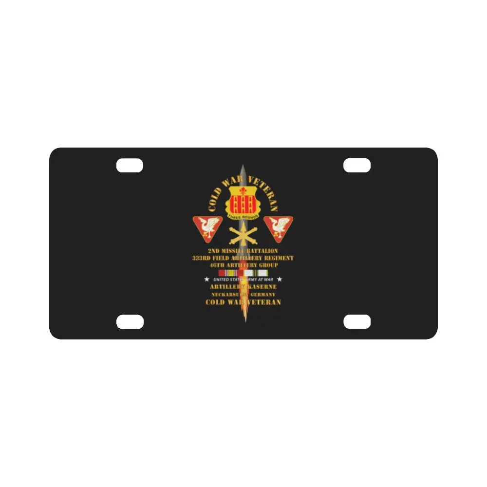 Army - Cold War Vet - 2Nd Missile Bn, 333Rd Artillery 46Th Artillery Group - Germany - Firing Missil Classic License Plate 1