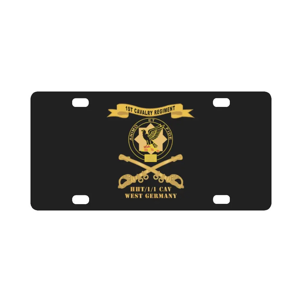 Army - 1St Cavalry Regiment W Br - Ribbon - Hht-1-1 Cav West Germany X 300 Classic License Plate 1