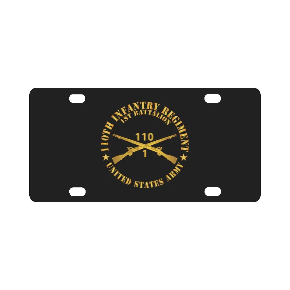 Army - 1St Battalion, 110Th Infantry Regiment - Br X 300 Classic License Plate 1