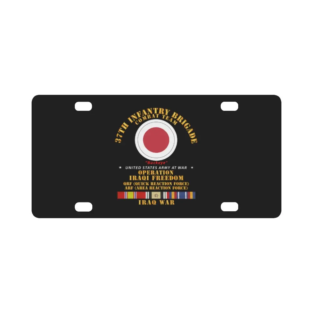 Army - 37Th Infantry Brigade Combat Team - Iraqi Freedom Veteran Classic License Plate 1