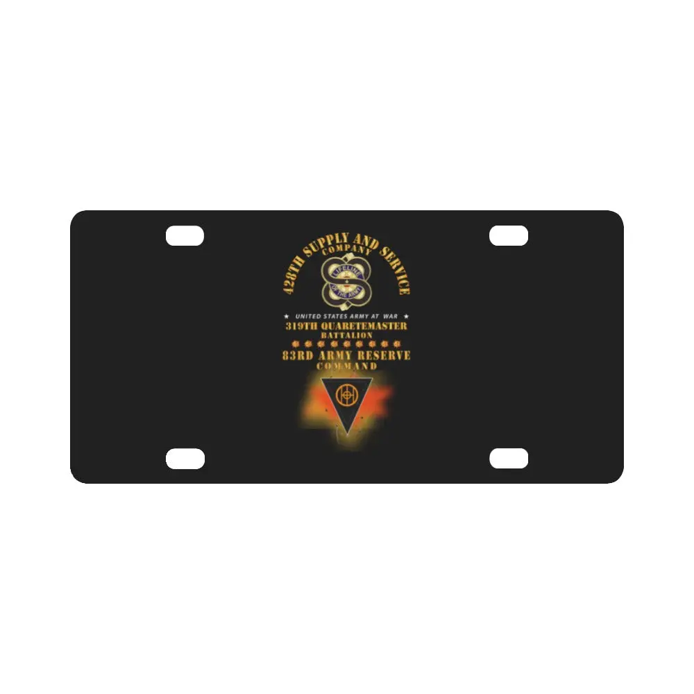 Army - 428Th S&S Co - 319Th Qm Bn - 83Rd Arcom X 300 Classic License Plate 1