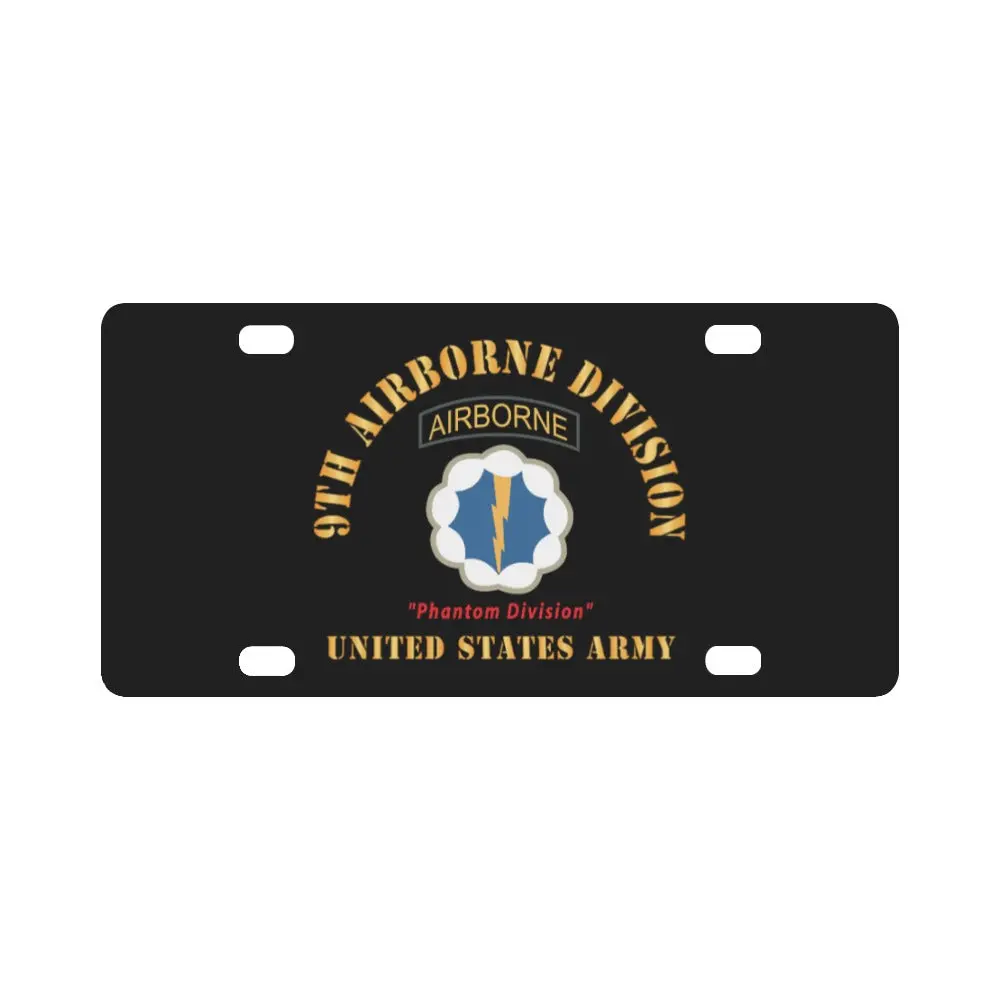 Army - Ssi - 9Th Airborne Division - Phantom Division - Us Army X 300 Classic License Plate 1