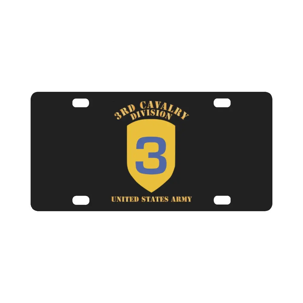 Army - Ssi - 3Rd Cavalry Division - Us Army X 300 Classic License Plate 1