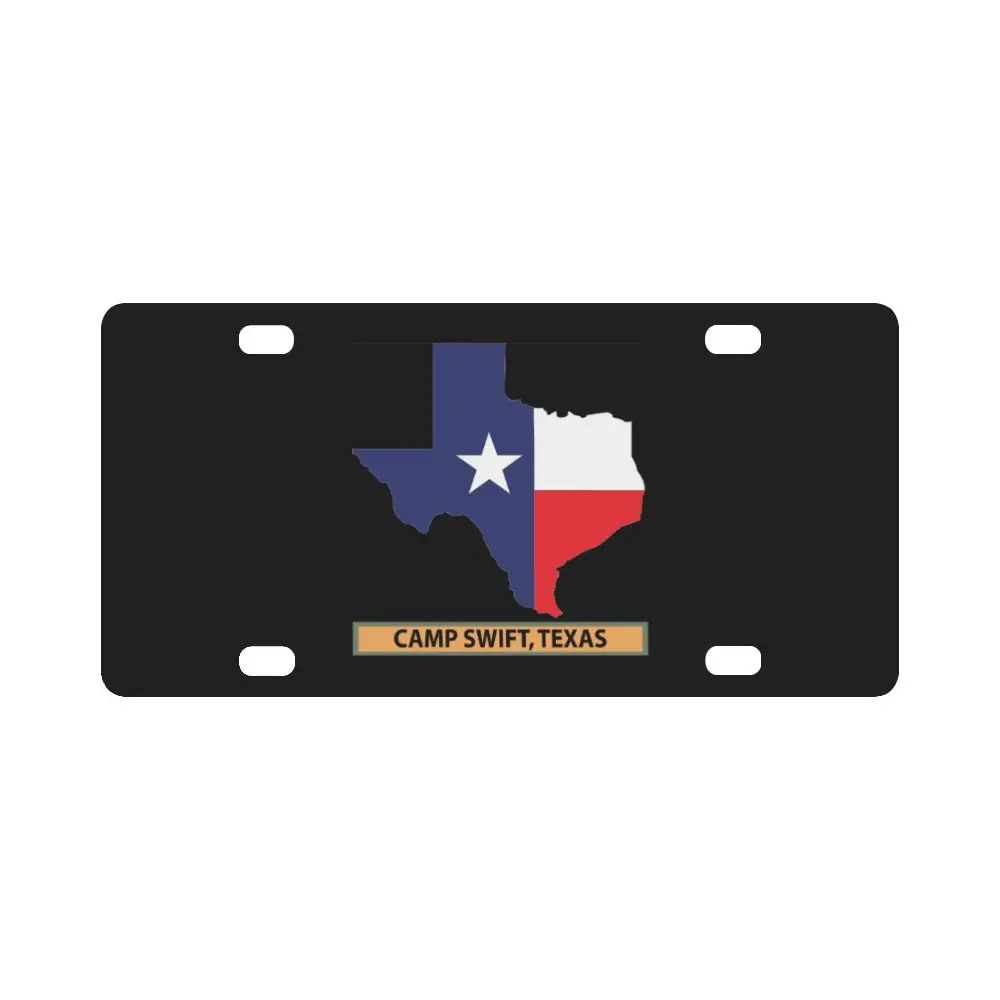 Texas Map Overprint With Texas State Flag - Camp Swift, Texas X 300 Classic License Plate 1