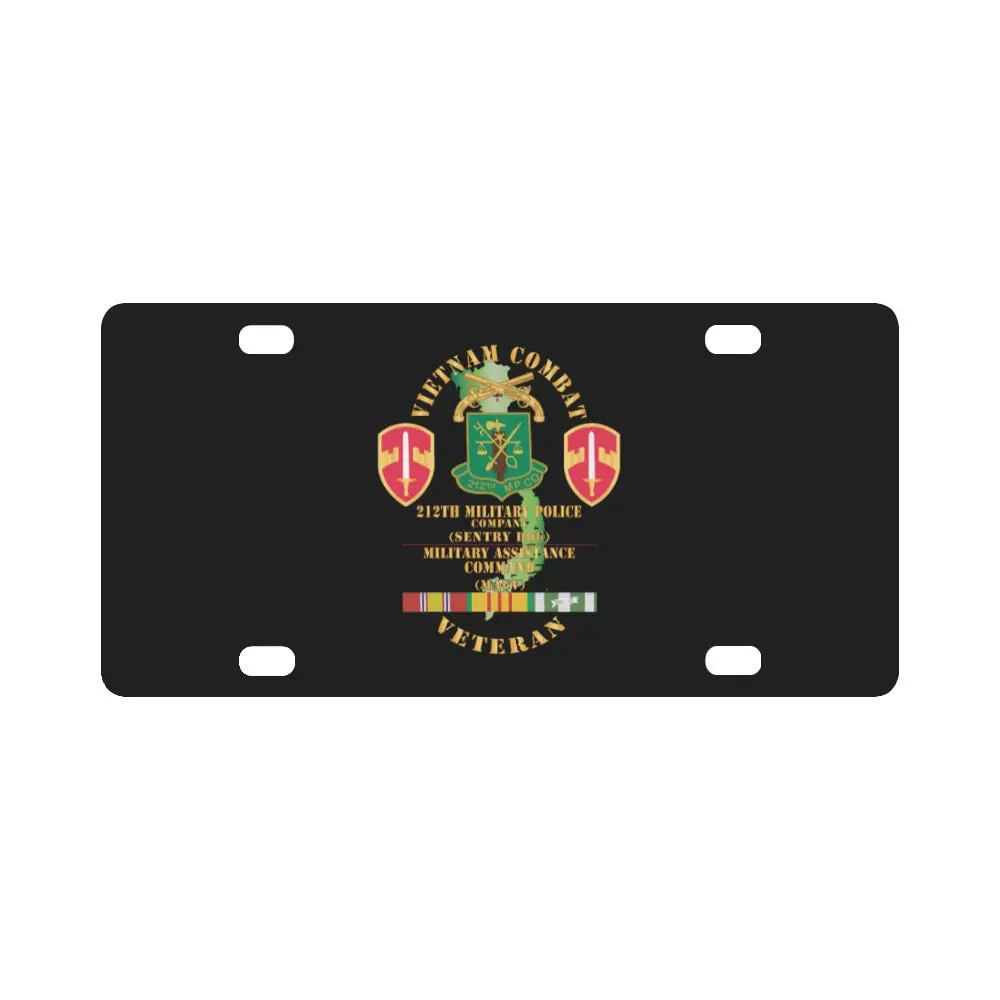Army - Vietnam Combat Veteran W 212Th Military Police Company - Macv Ssi - Vn Svc X 300 Classic License Plate 1