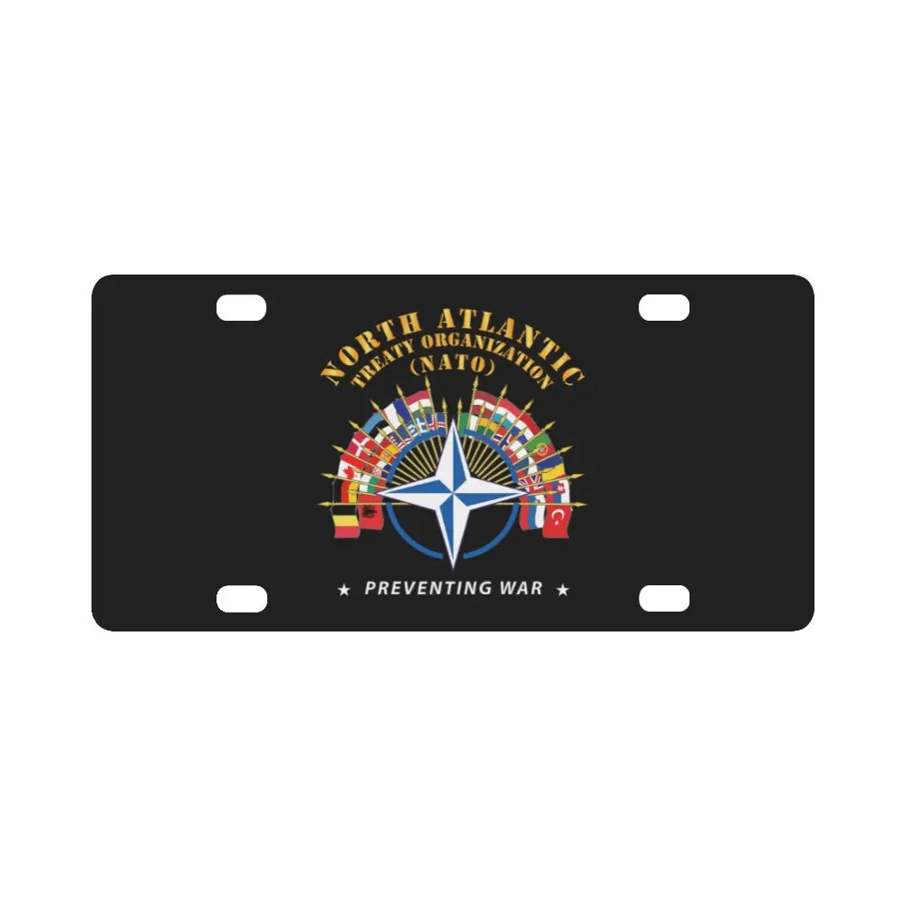 Army - Nato - Preventing War X 300 Classic License Plate 1