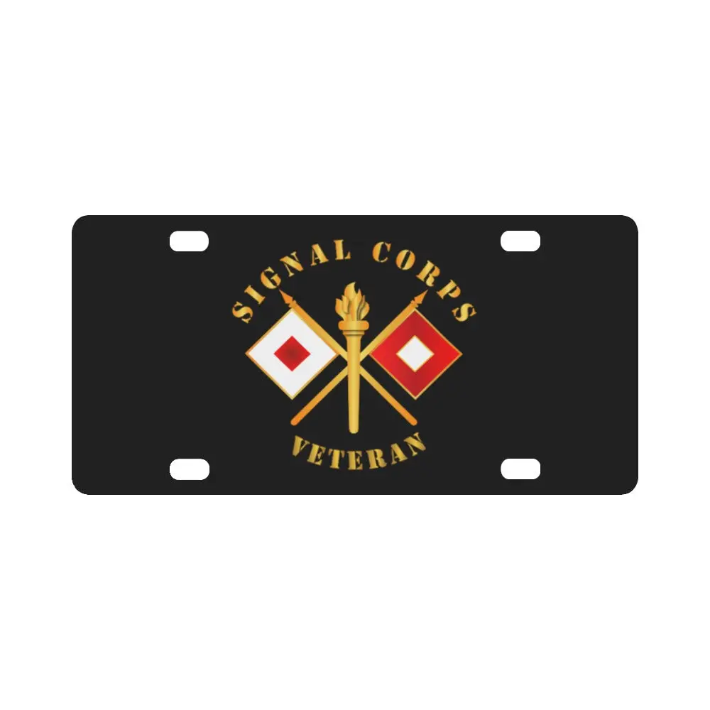 Army - Signal Corps - Veteran W Branch Classic License Plate 1