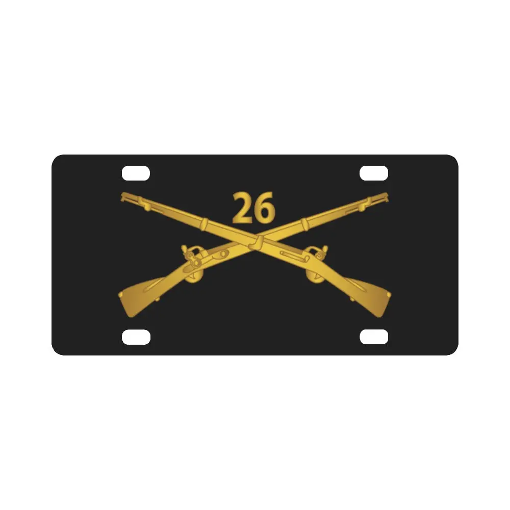 Army - 26Th Infantry Regiment - W Infantry Br Wo Txt X 300 Classic License Plate 1