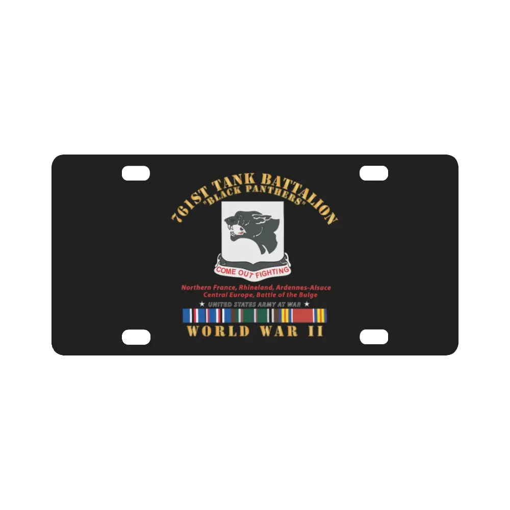 Army - 761St Tank Battalion - Black Panthers - Wwii Eu Svc Classic License Plate 1