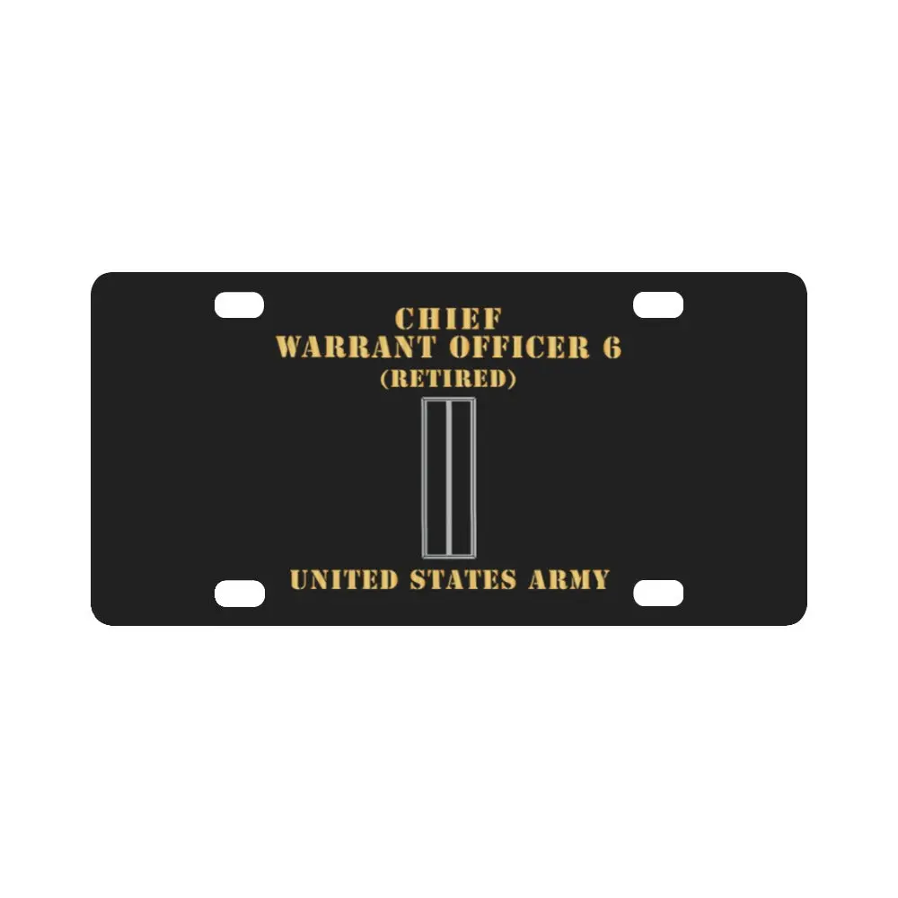 Army - Chief Warrant Officer 6 - Cw06 - Retired - Flat - X 300 Classic License Plate 1