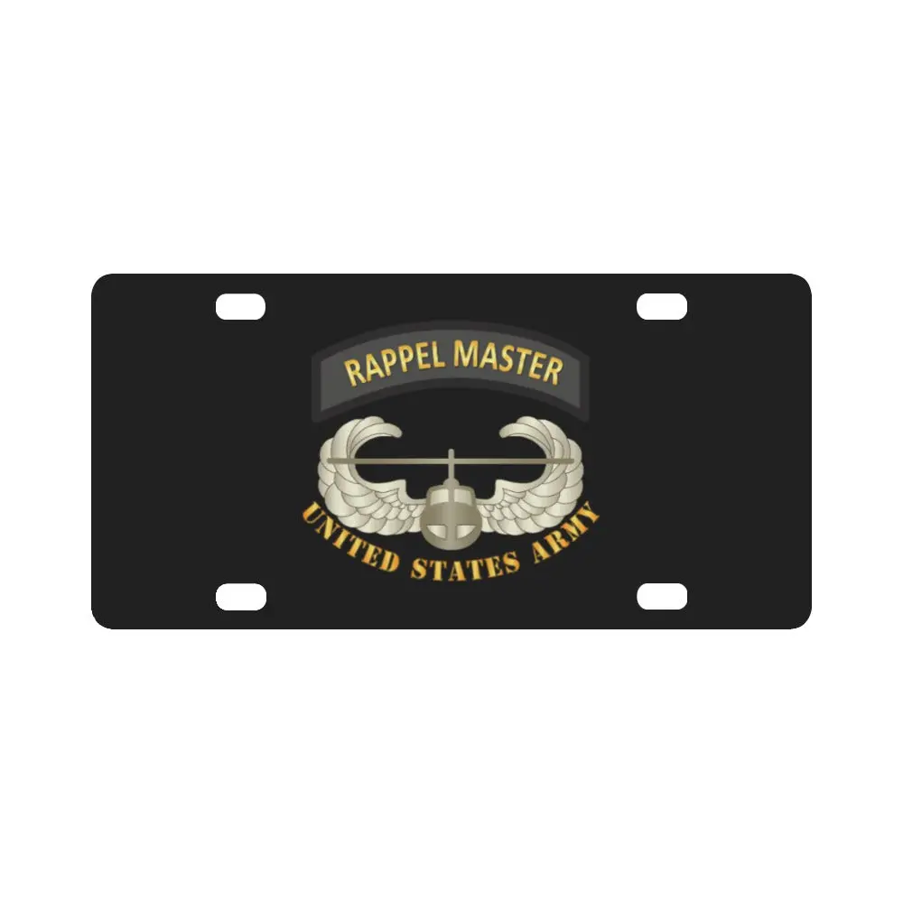 Army - Rappel Master Tab W Air Assault Badge - Us Army Classic License Plate 1