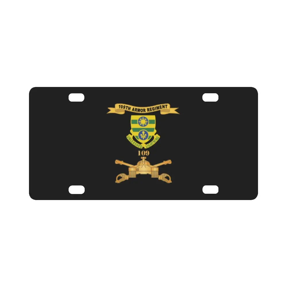 Army - 109Th Armor Regiment W Br - Ribbon X 300 Classic License Plate 1