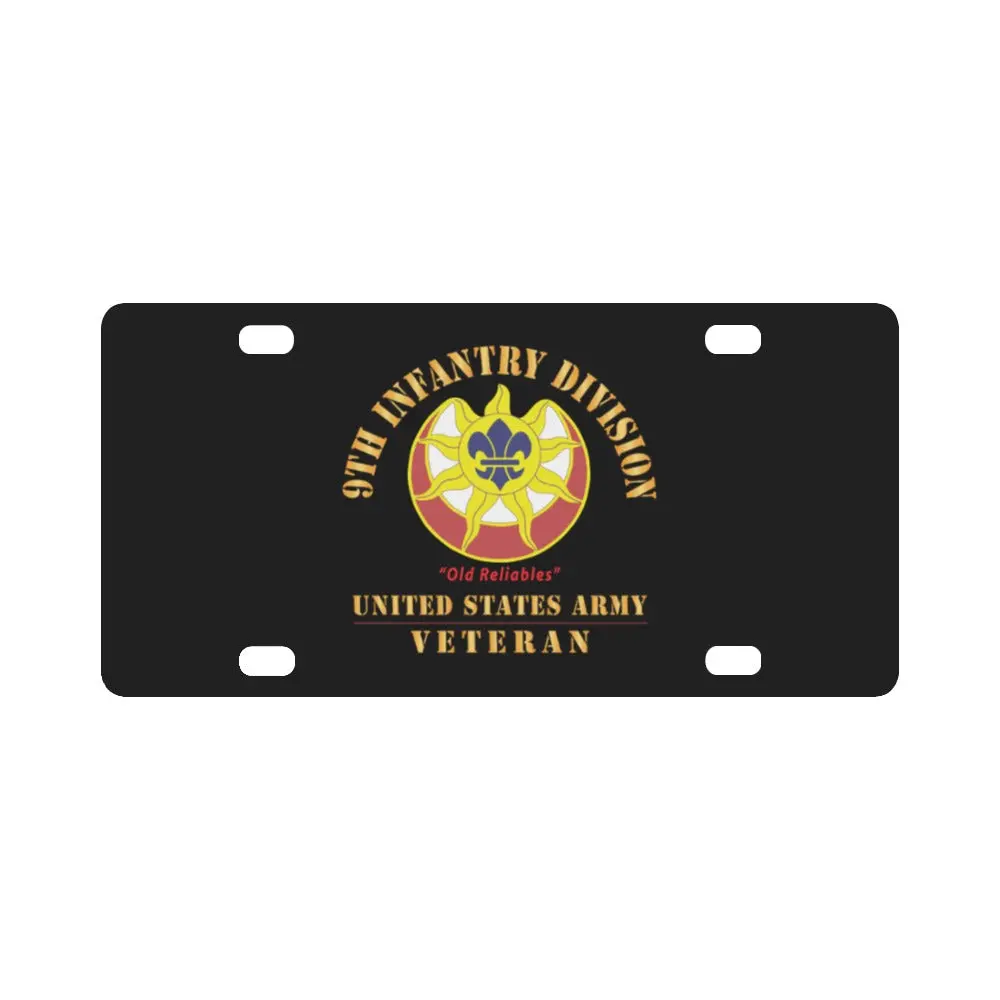 Army - Dui - 9Th Infantry Division - Old Reliables - Us Army Veteran X 300 Classic License Plate 1