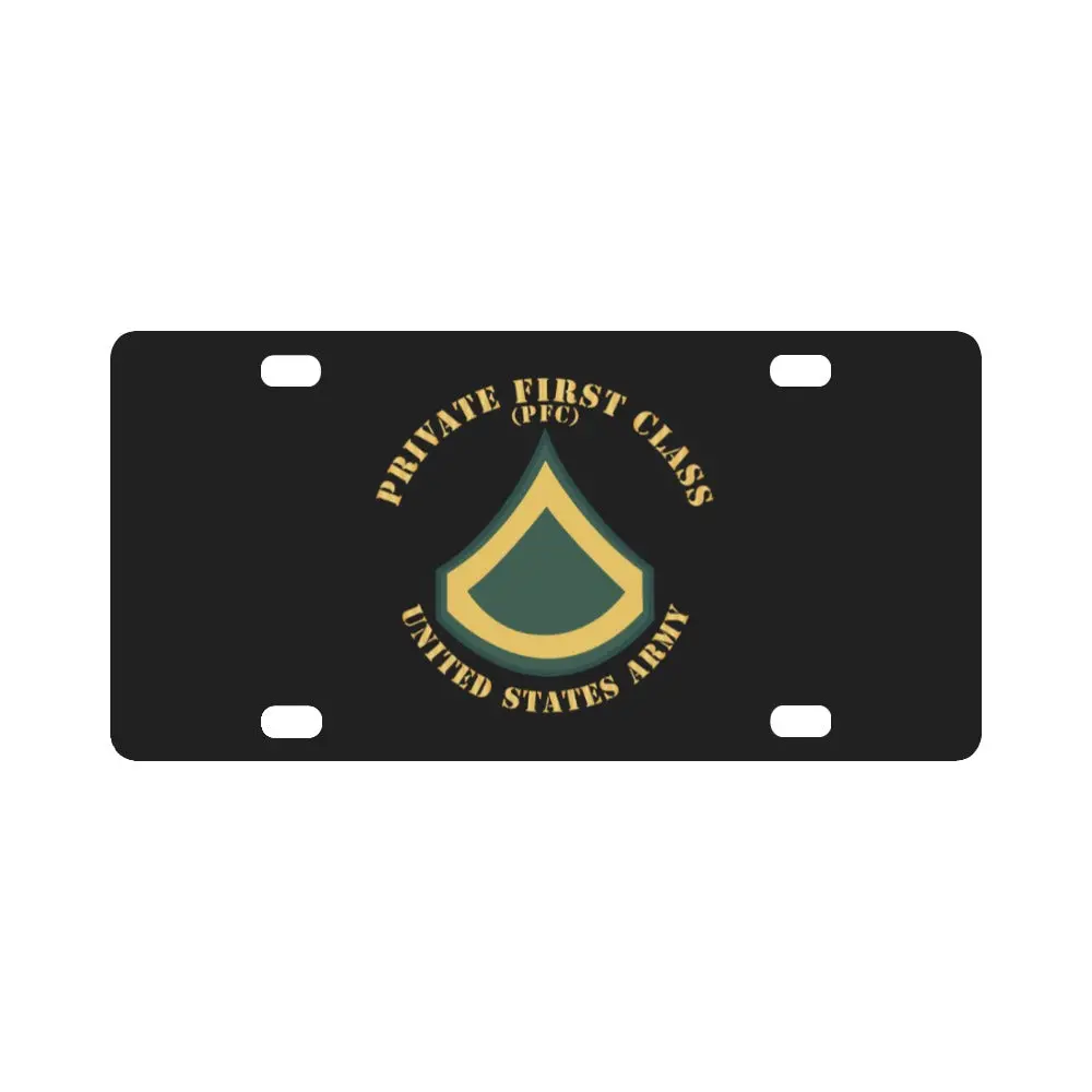 Army - Private First Class - Pfc - Flat X 300 Classic License Plate 1