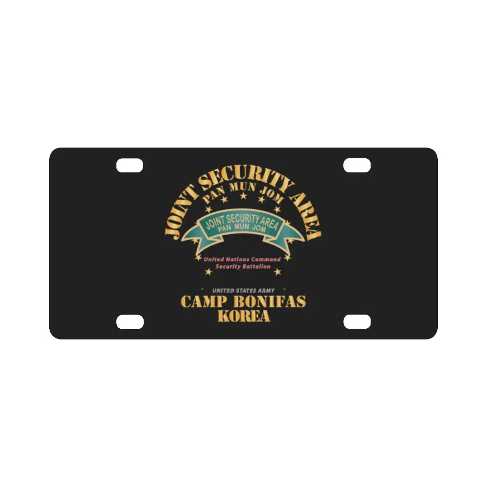 Army - Jsa - Camp Bonifas Korea X 300 Classic License Plate 1