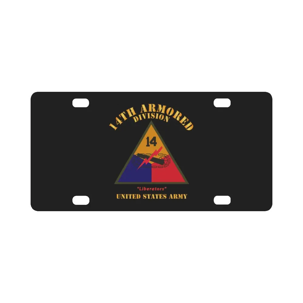 Army - Ssi - 14Th Armored Division - Liberators - Us Army X 300 Classic License Plate 1