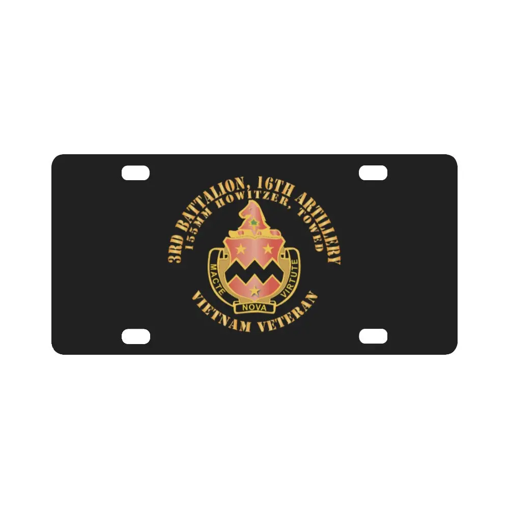 Army - 3Rd Battalion, 16Th Artillery 155Mm Without Svc Ribbon X 300 Classic License Plate 1
