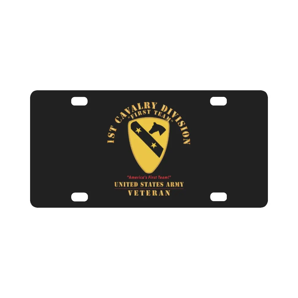 Army - 1St Cavalry Division - Dui - America's First Team - Us Army - Veteran X 300 Classic License Plate 1