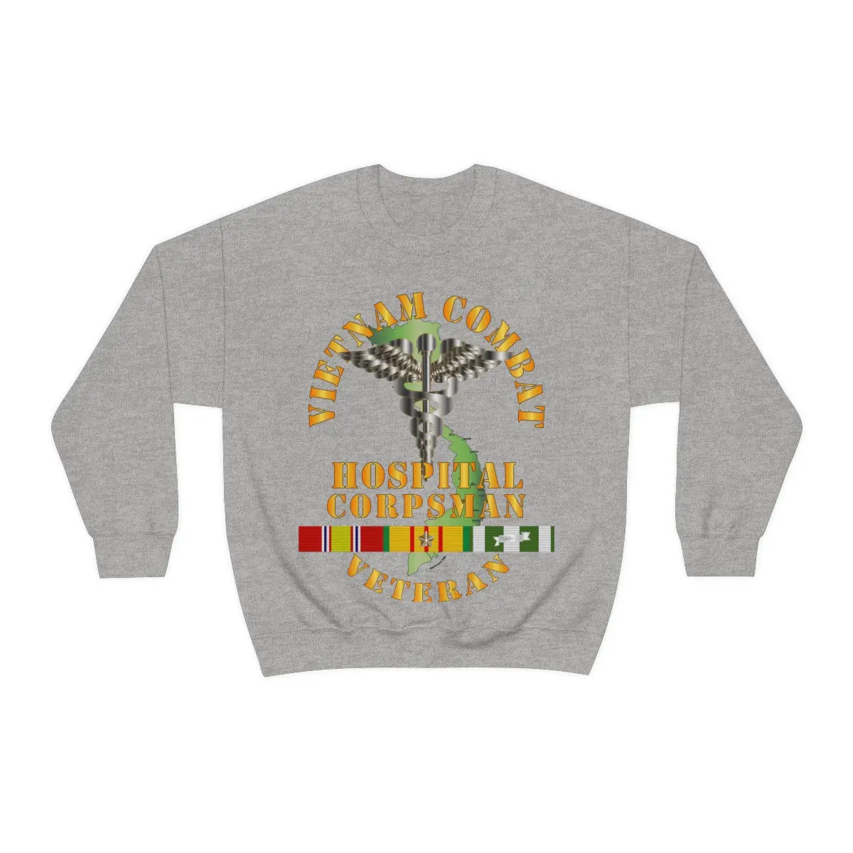 Unisex Heavy Blend Crewneck Sweatshirt - Usn - Usmc - Vietnam Combat Veteran Hospital Corpsman X 300 19