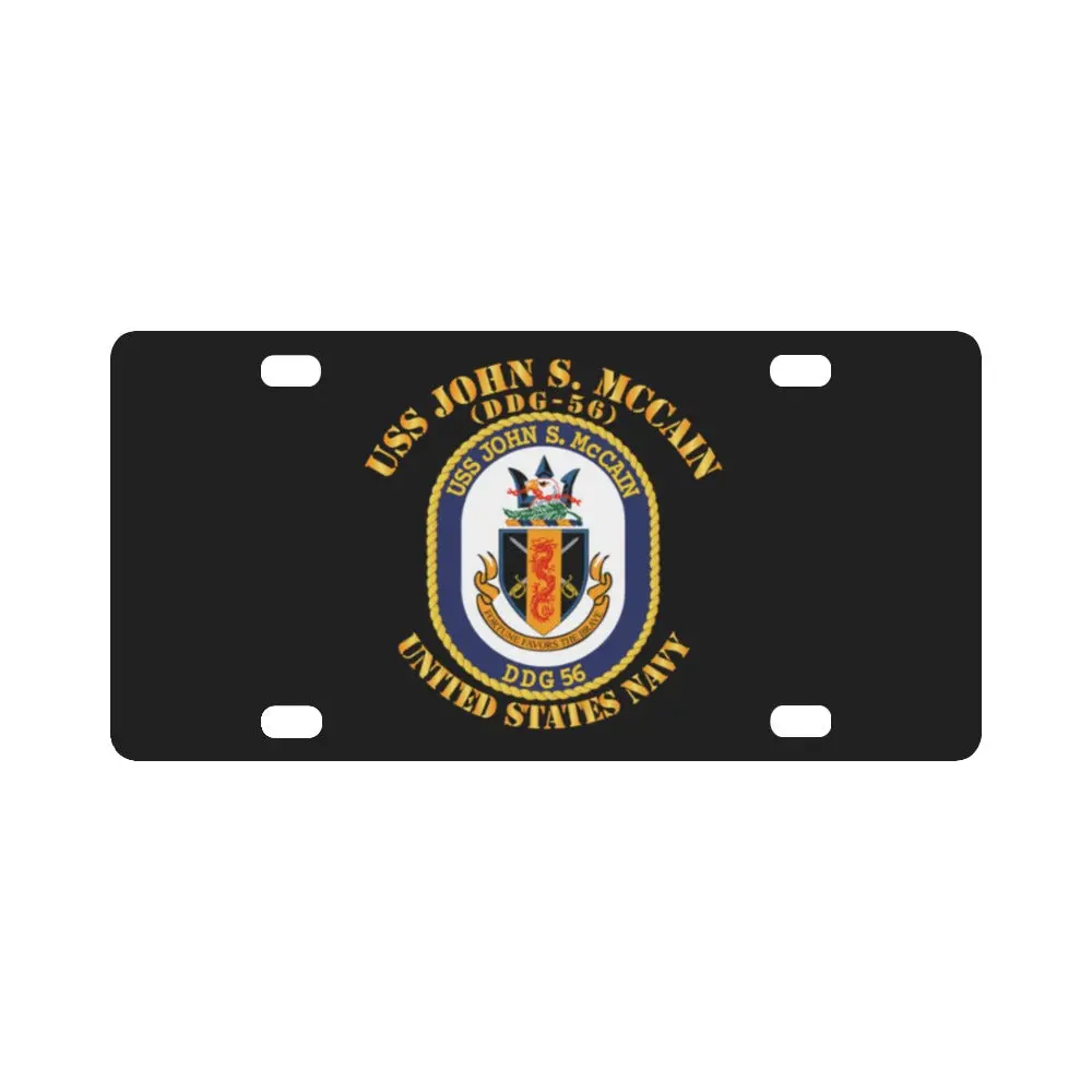 Navy - Uss John S. Mccain (Ddg-56) Classic License Plate 1