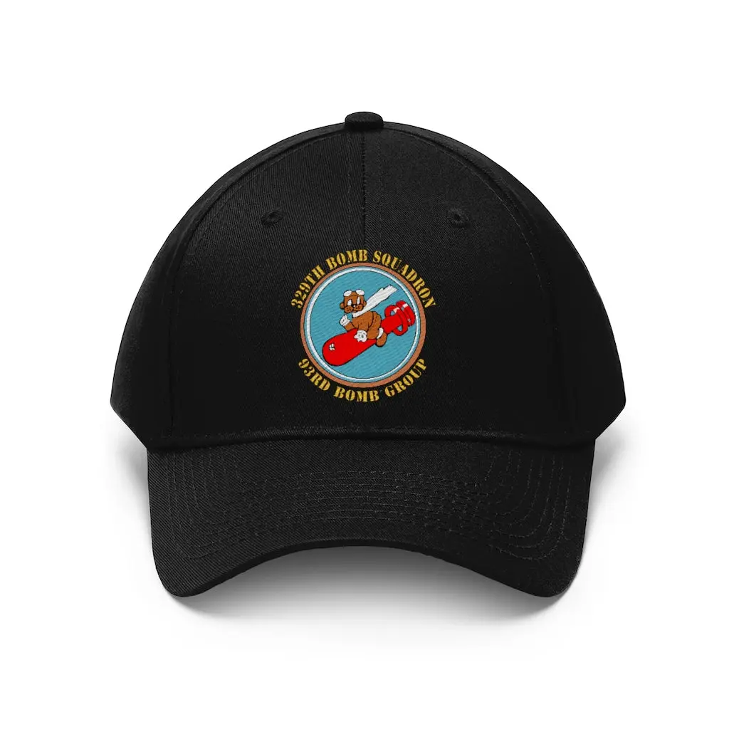 Unisex Twill Hat - 329Th Bomb Squadron,93Rd Bomb Group - Wwii - Usaaf - Direct To Garment (Dtg) - Printed 1