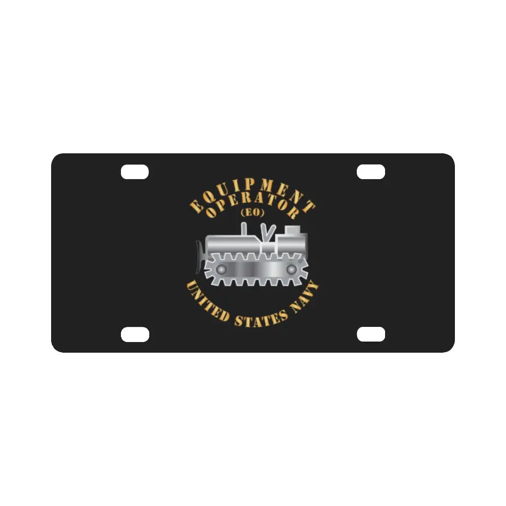 Navy - Rate - Equipment Operator X 300 Classic License Plate 1