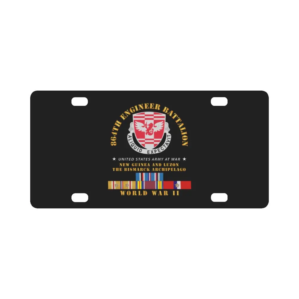 Army - 864Th Engineer Battalion - Wwii W Pac Svc Classic License Plate 1