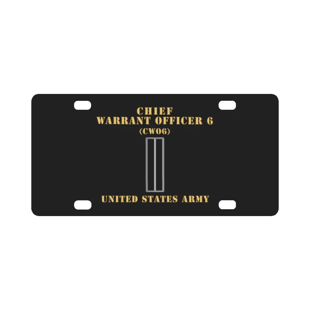 Army - Chief Warrant Officer 6 - Cw06 - Flat - X 300 Classic License Plate 1