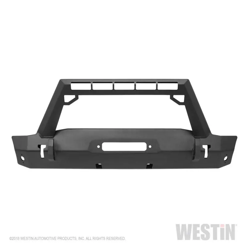 Westin Stubby Front Bumper With Led Light Bar Mount For 2007–2018 Jeep Wrangler Jk – Textured Black 1