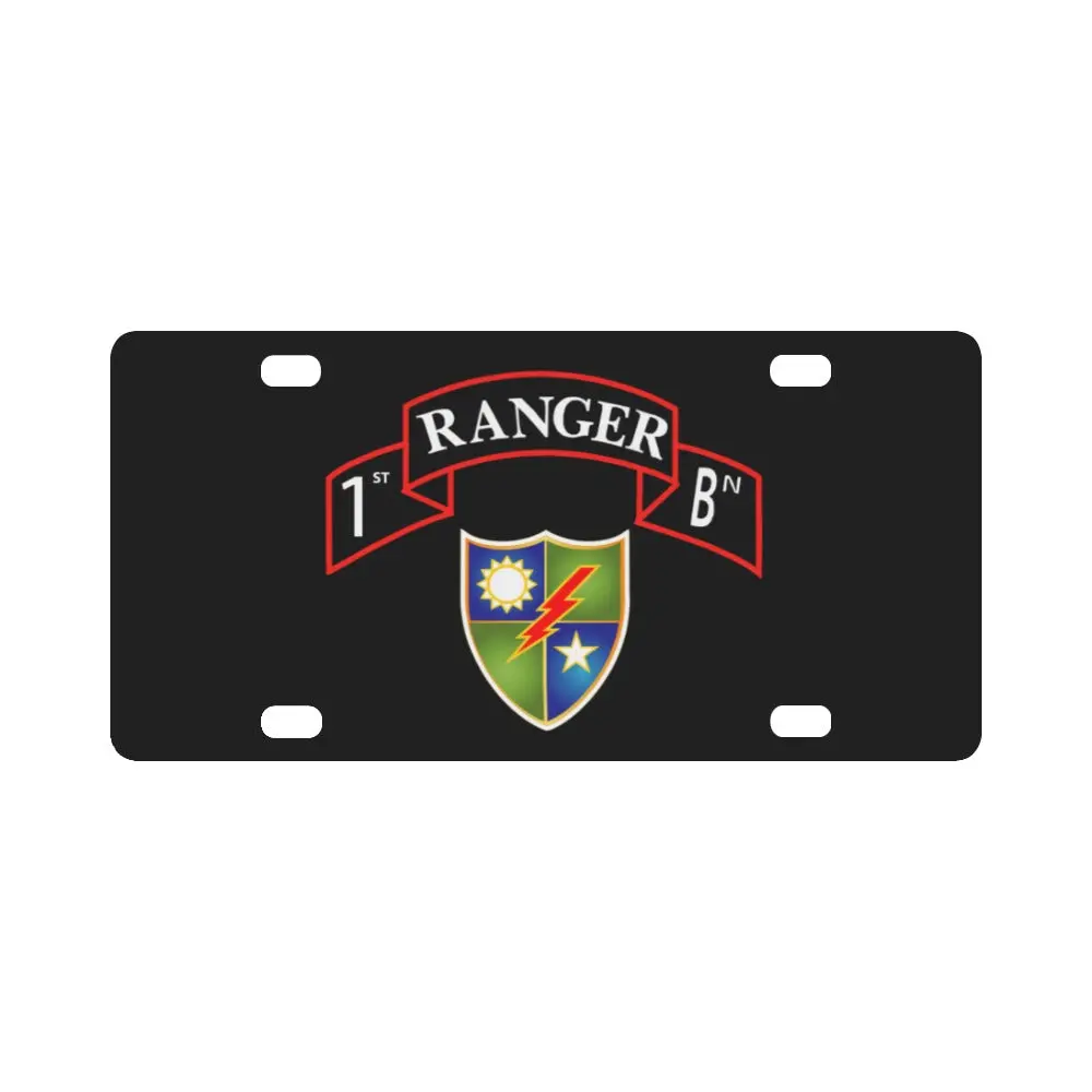 Sof - 1St Ranger Battalion Scroll With Dui X 300 Classic License Plate 1