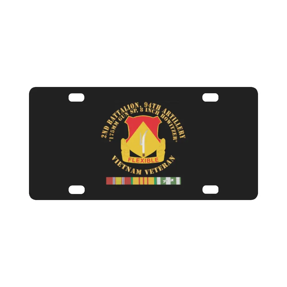 Army - 2Nd Battalion, 94Th Artillery - Dui W Vn Svc Ribbons X 300 Classic License Plate 1