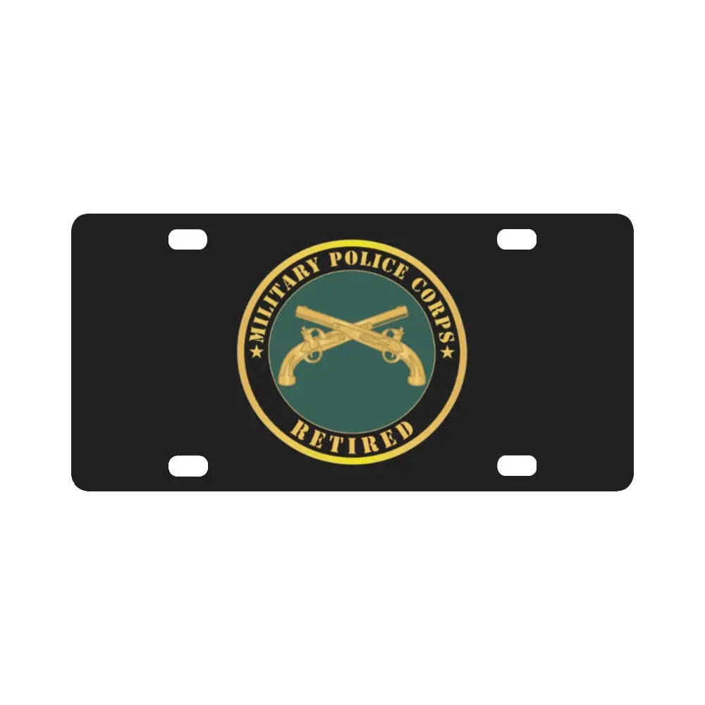 Army - Military Police - Branch - Retired X 300 Classic License Plate 1