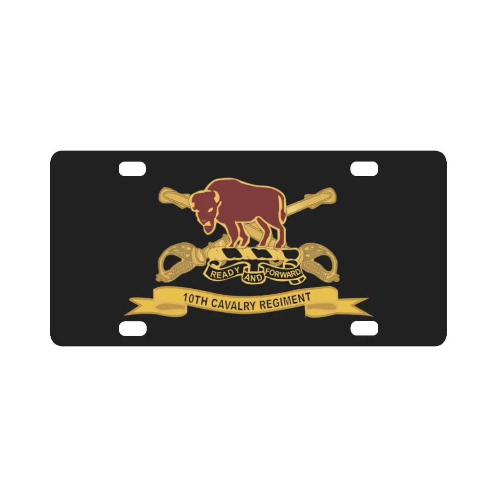 Army - 10Th Cavalry Regiment W Br - Ribbon X 300 Classic License Plate 1