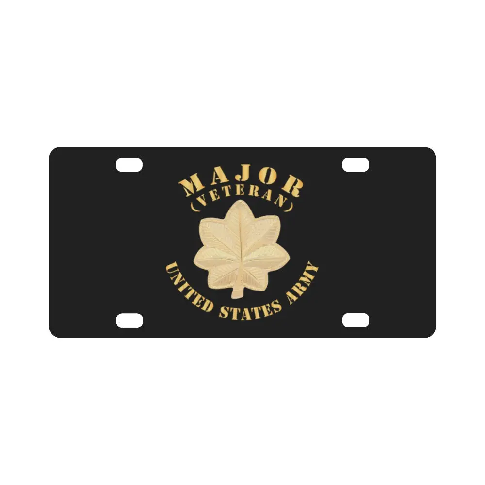 Army - Major - Maj - Veteran X 300 Classic License Plate 1