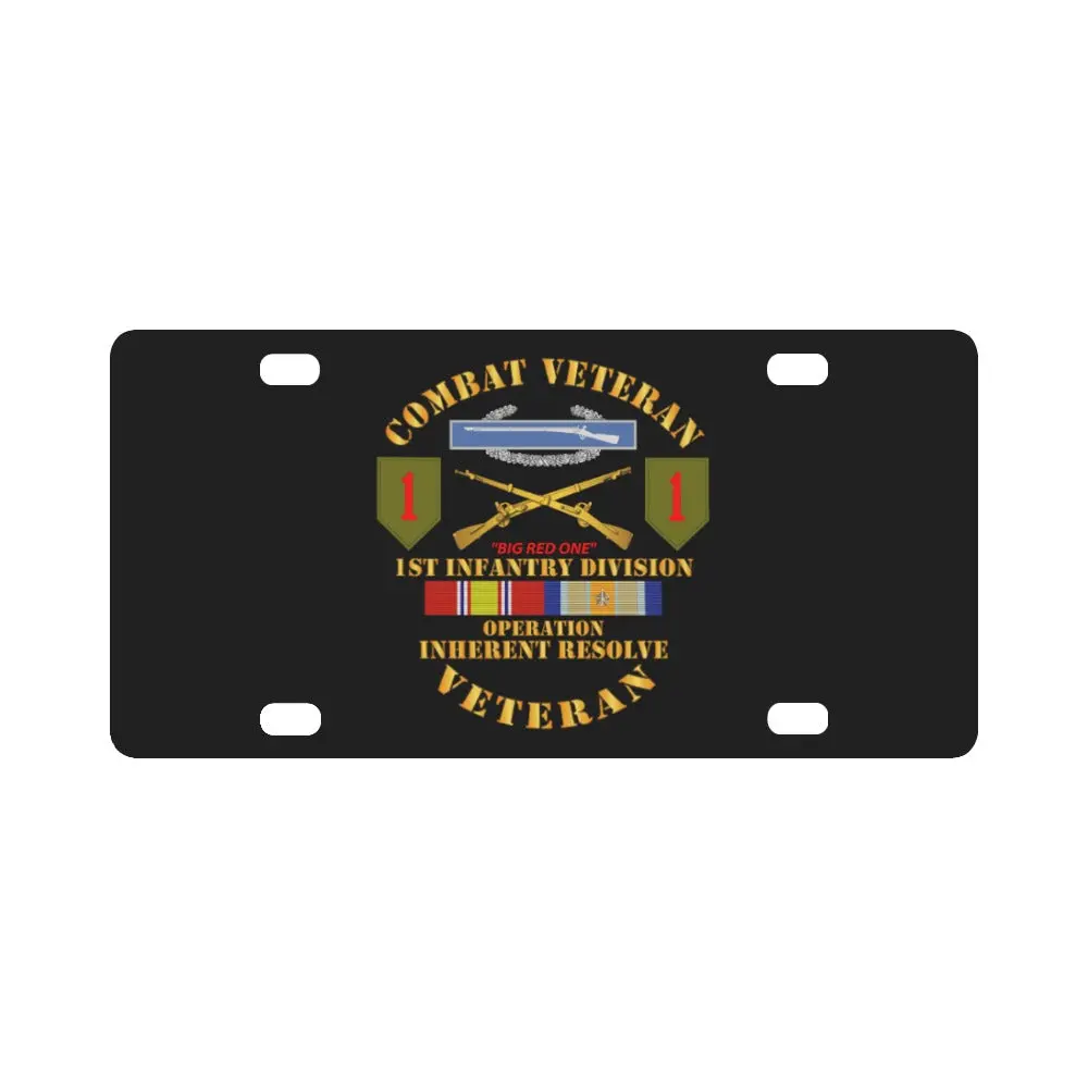 Army - 1St Infantry Div - Opn Inherent Resolve (Oir) W Svc Classic License Plate 1