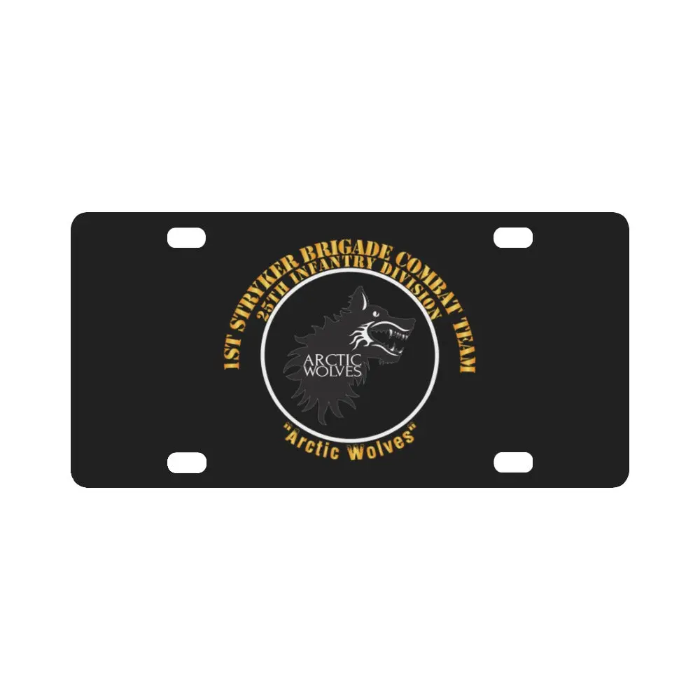 Army - 1St Stryker Bde - 25Th Id - Arctic Wolves Classic License Plate 1