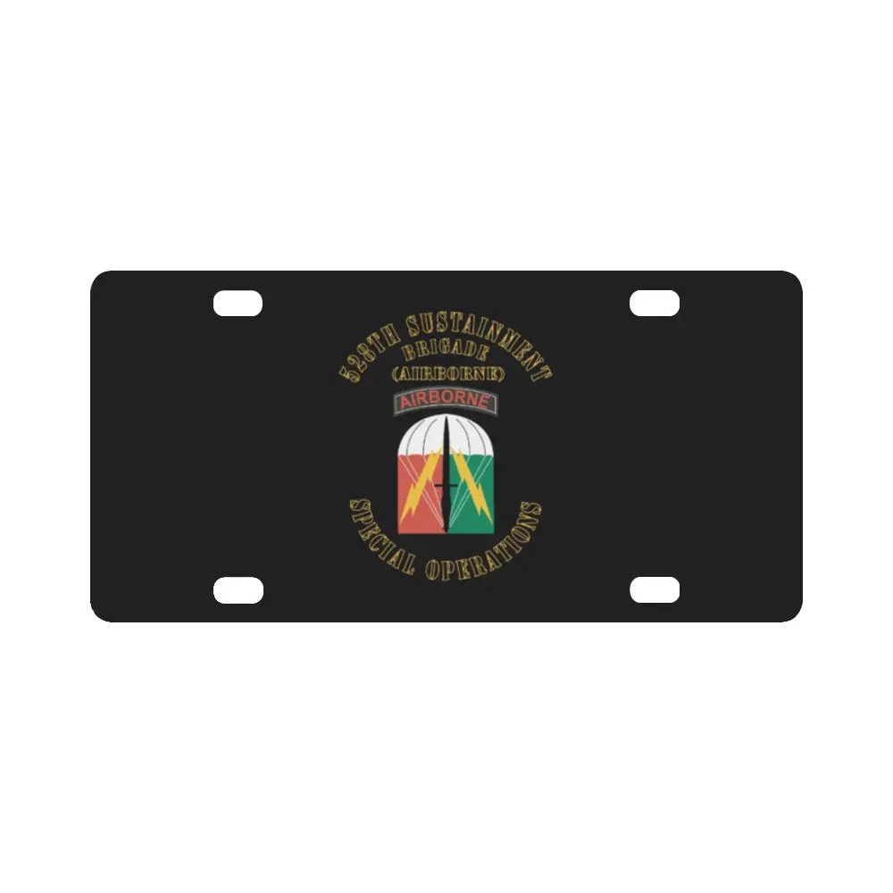 Emblem - Sof - 528Th Sustainment Brigade - Ssi With Text X 300 Classic License Plate 1