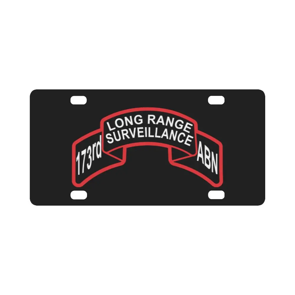 Scroll - 173Rd Lrs Airborne Infantry Classic License Plate 1