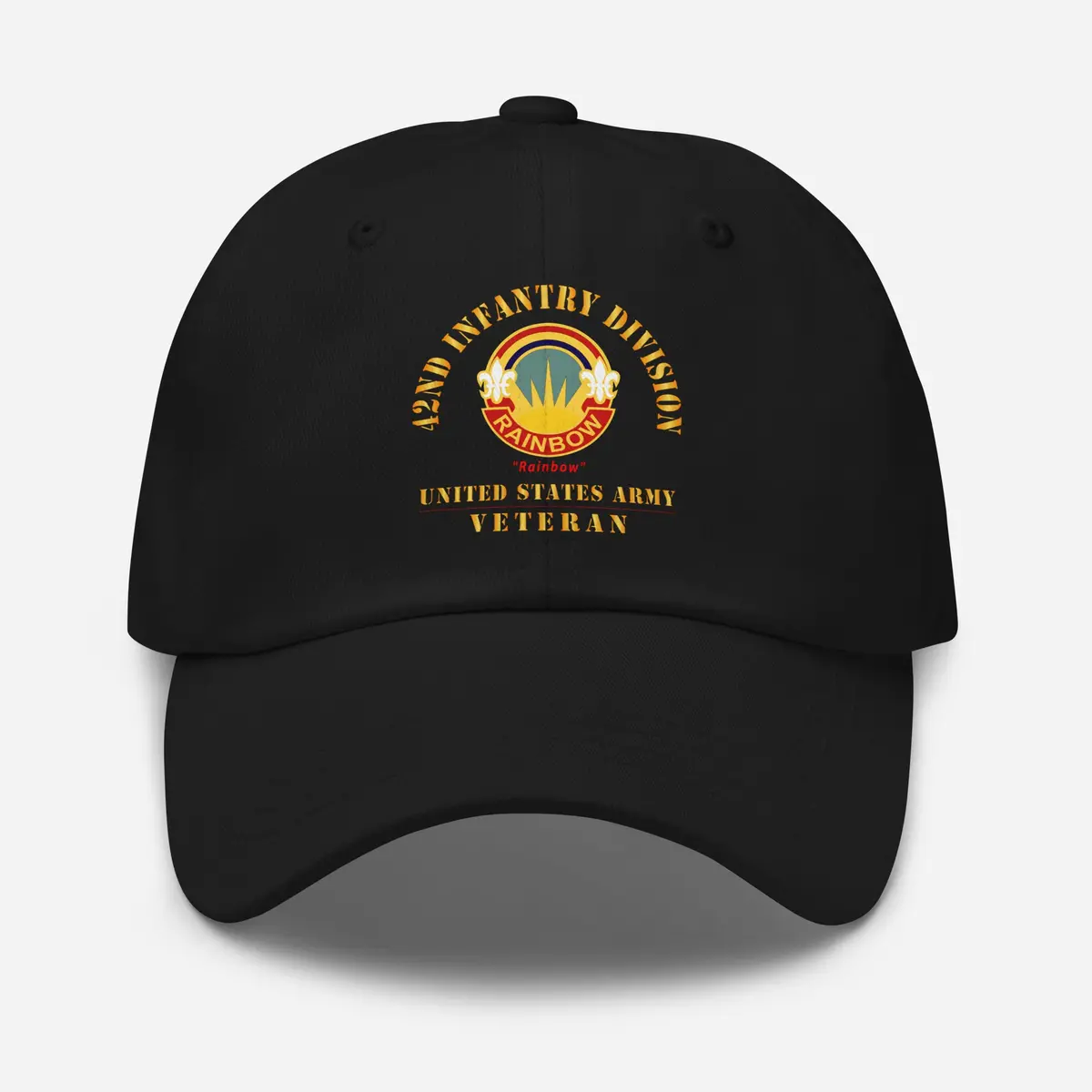 Dad Hat - Army - Ssi - 42Nd Infantry Division - Rainbow - Us Army Veteran X 300 1