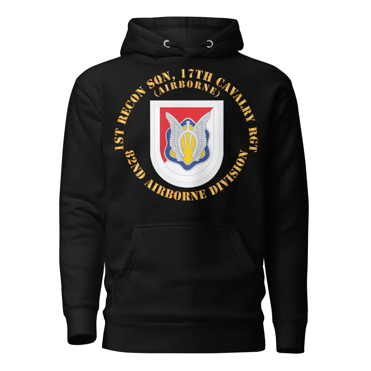 Unisex Hoodie - Army - Flash - 1St Recon Sqn, 17Th Cavalry Regiment - Airborne X 300 1