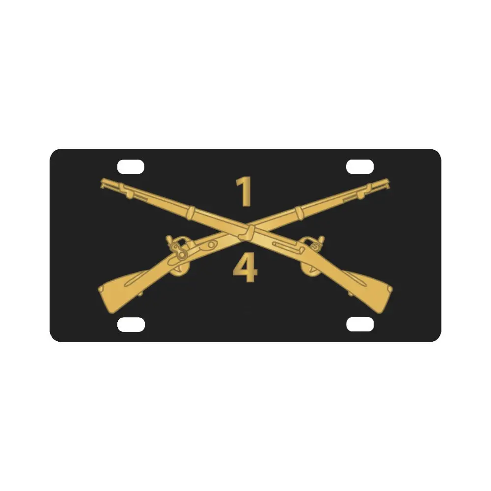 Army - 4Th Battalion, 1St Infantry Regiment Branch - Wo Txt X 300 Classic License Plate 1
